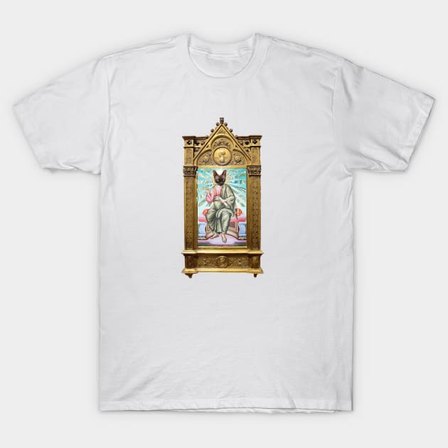 Cat God or delusions of grandeur collage: A cat's self-portrait T-Shirt by MarbleCloud